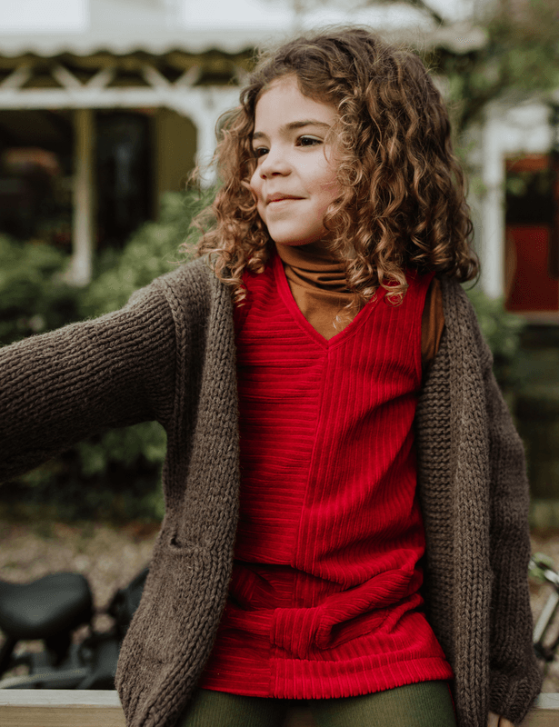 Little Hedonist cardigan tate brown 