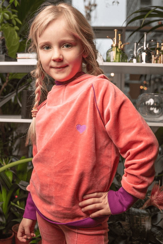 Albababy genser habian hood strawberry ice