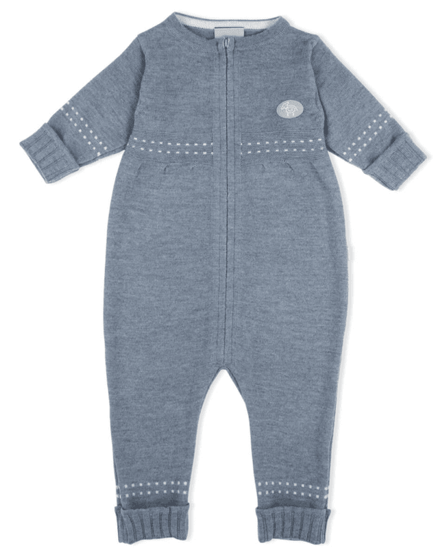 Lillelam Sparkedress classic ull tynn mellomblå