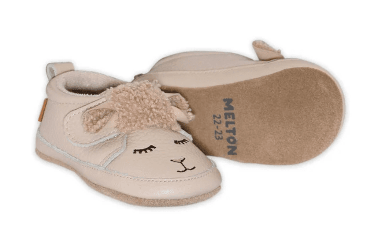 Melton lam skinn tøffel oxford tan