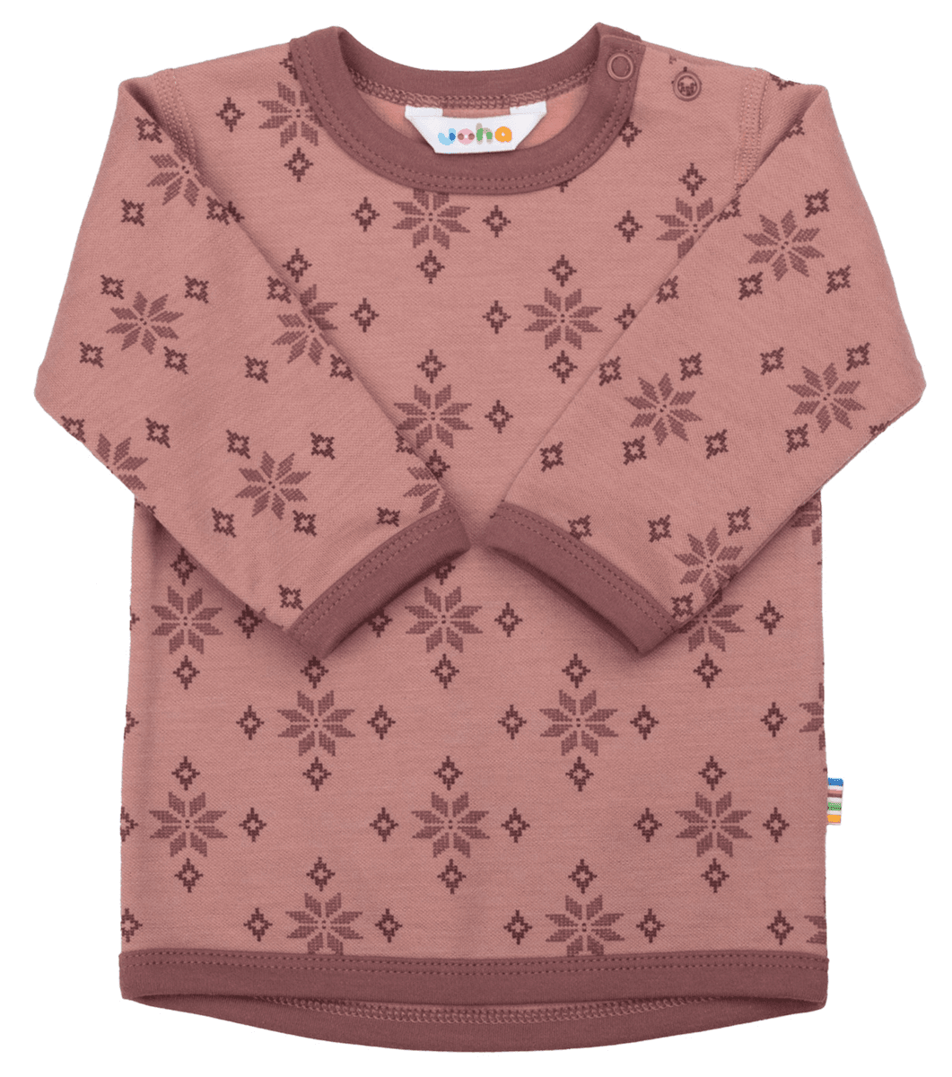 Joha genser ull/bomull ice crystal rose