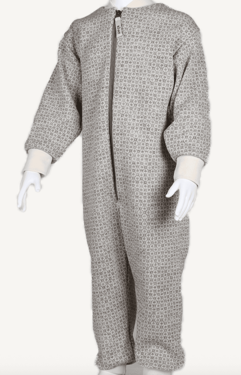 Kivat Ulldress nordisk mønster beige