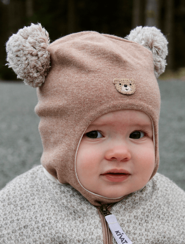 Kivat Balaklava cotwool teddy brunmelert