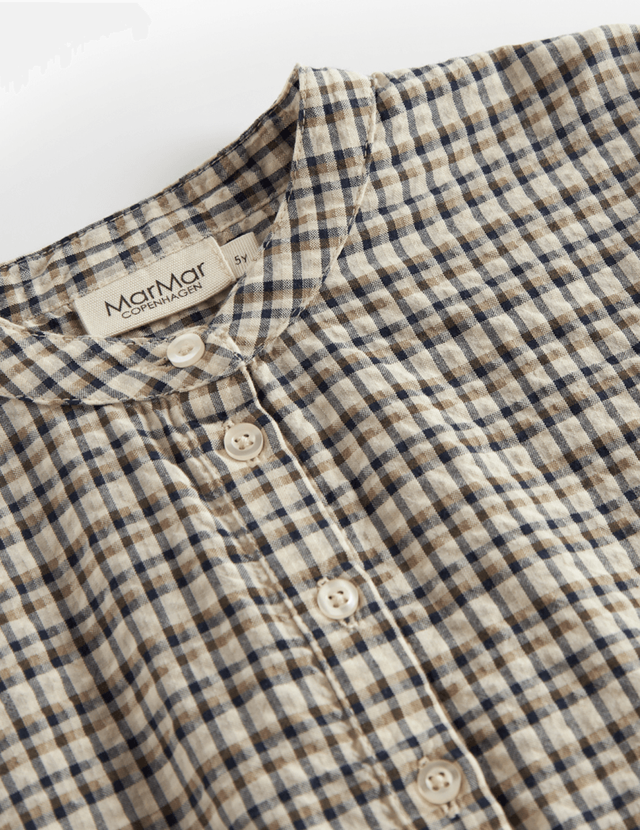 Marmar skjorte Tokyo Pilot Navy Check