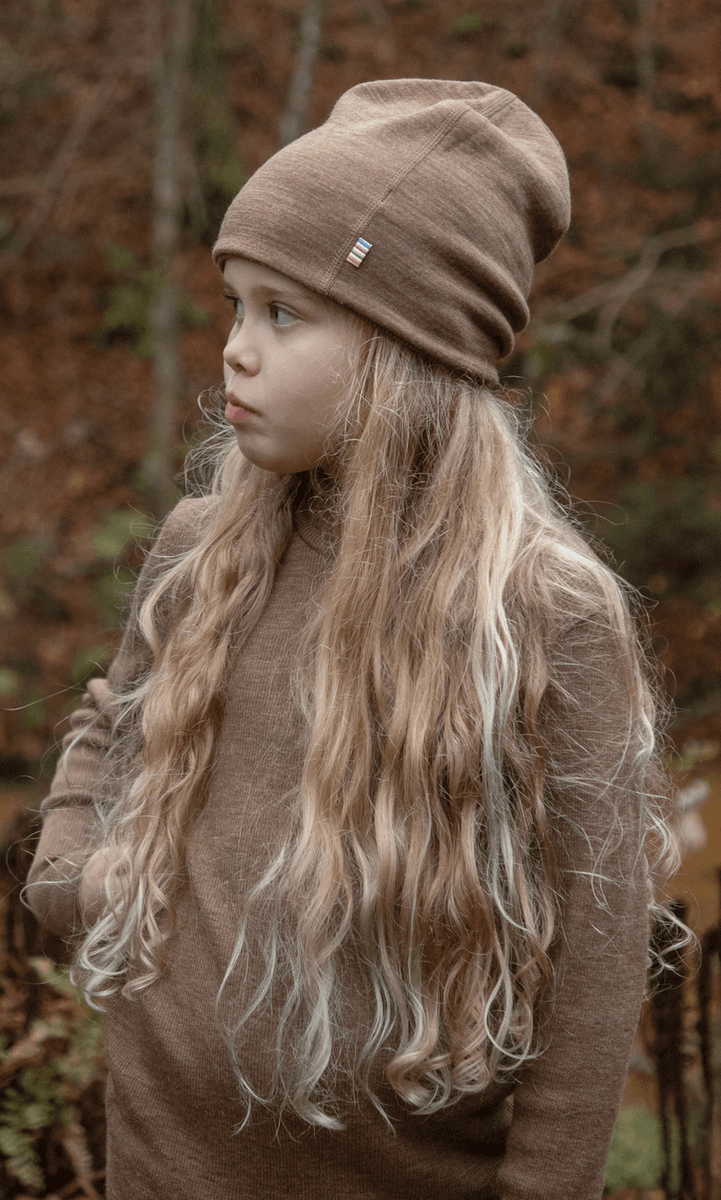 Joha genser ull ribb varm brun