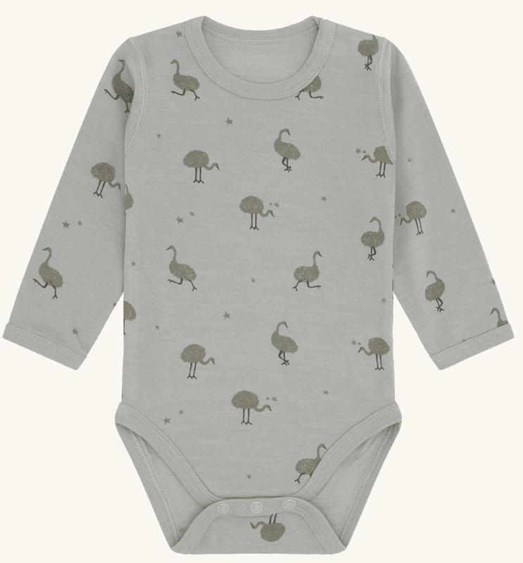 Hust and claire Body ull/bambus baloo ostrich forest fog