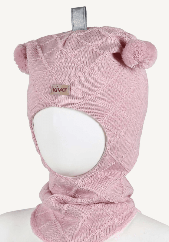 Kivat Balaklava ull struktur pudder rosa