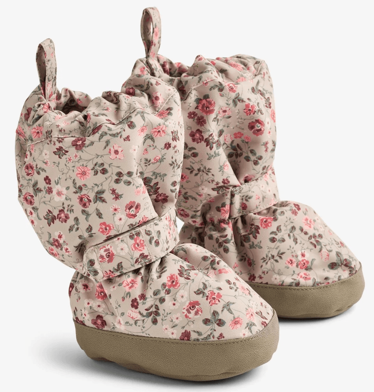 Wheat Booties tech grey moon flowers