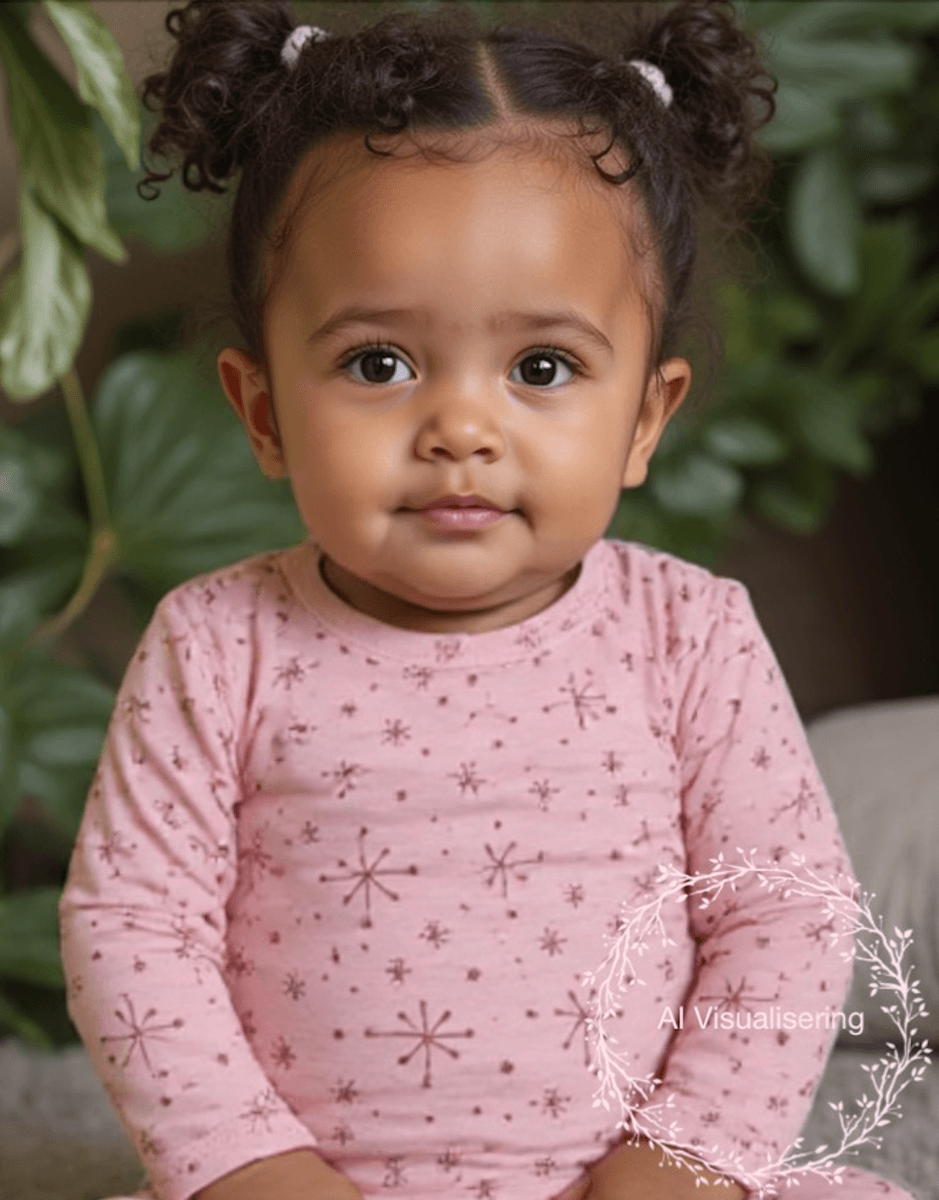 Joha body ull handdrawn snowflake rosa