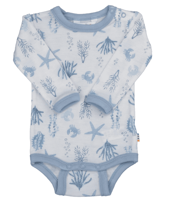 Hovedbilde Joha body ull aqua flora blå