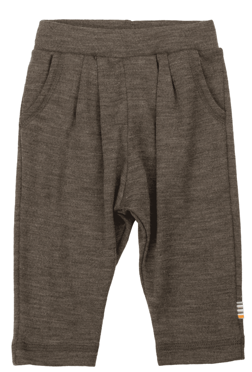 Joha bukser Ull/Silke brun melange