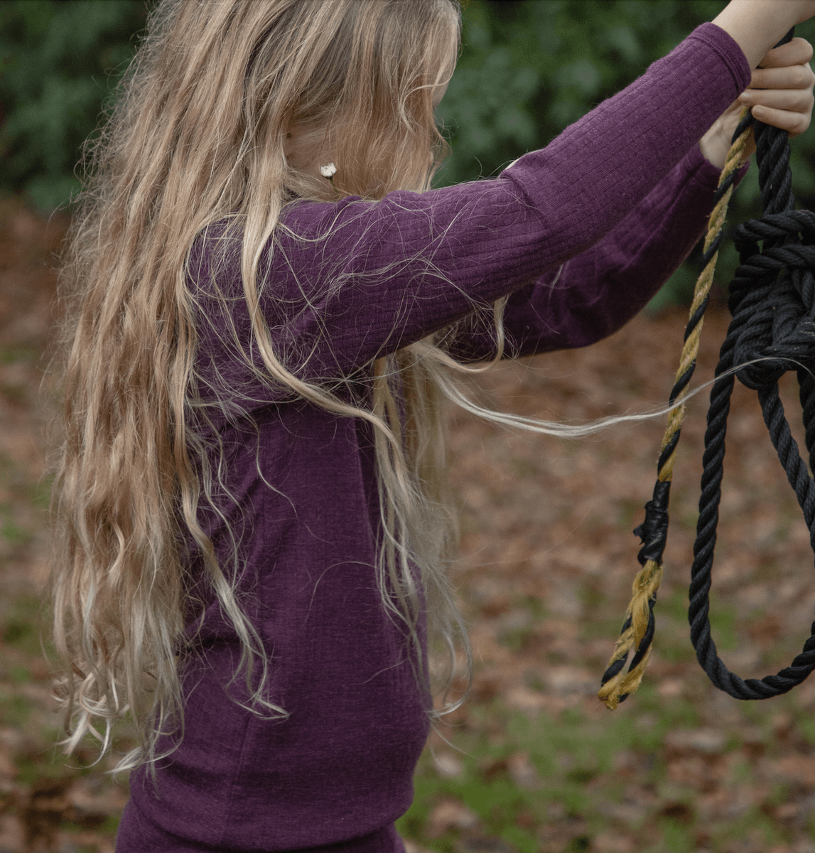 Joha genser ull plomme