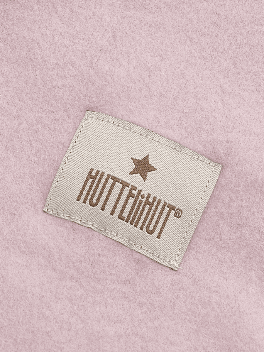 Huttelihut Elefantlue med kanin ører bomullsfleece  deauville mauve