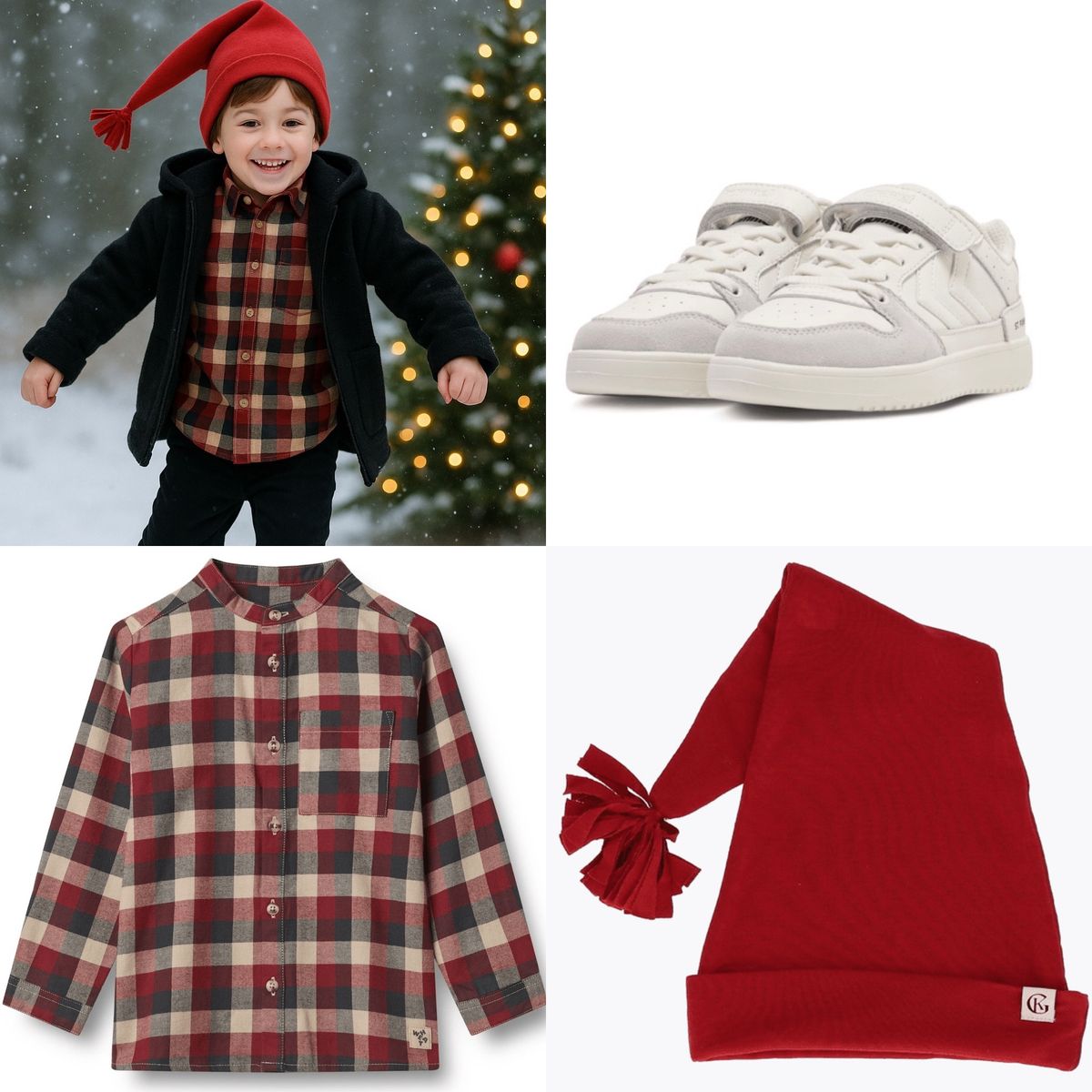 Wheat Skjorte Willum red blue check