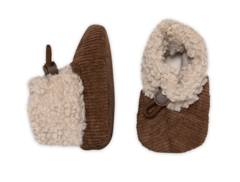 Melton Fluffy Baby Textile Tøffel Brown