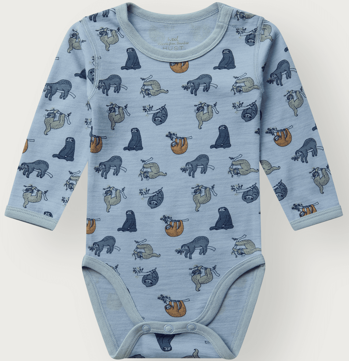 Hust and Claire Body ull/bambus Baloo Lazy baby blue