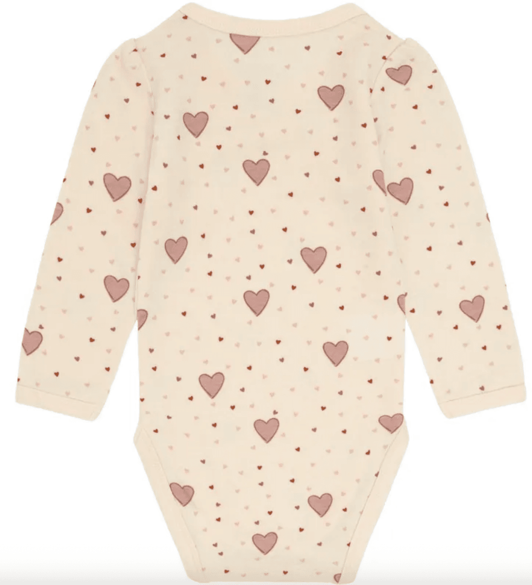 Hust and Claire Body ull/bambus Baloo Hearts with puff off white