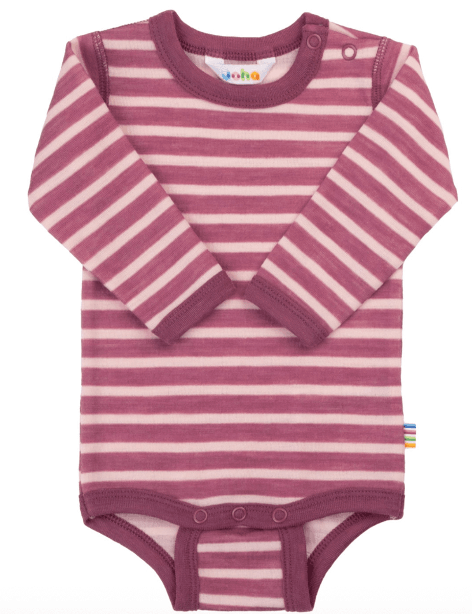 Joha Body ull Double faced bordeaux stripe 