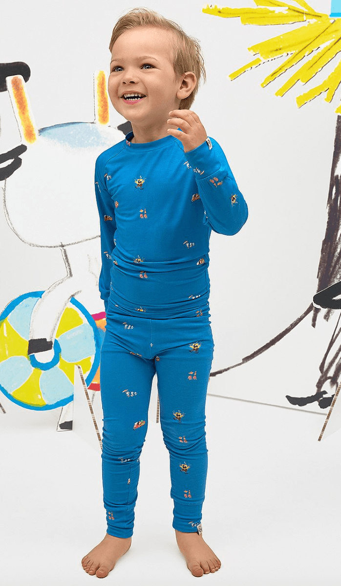 Gullkorn Bukkene baselayer sett blue