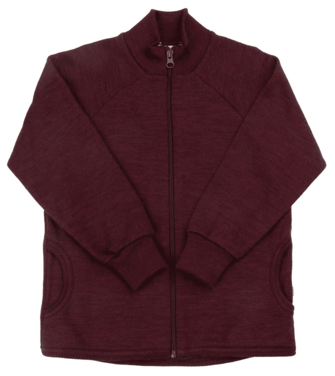 Joha Cardigan med glidelås ull burgundy