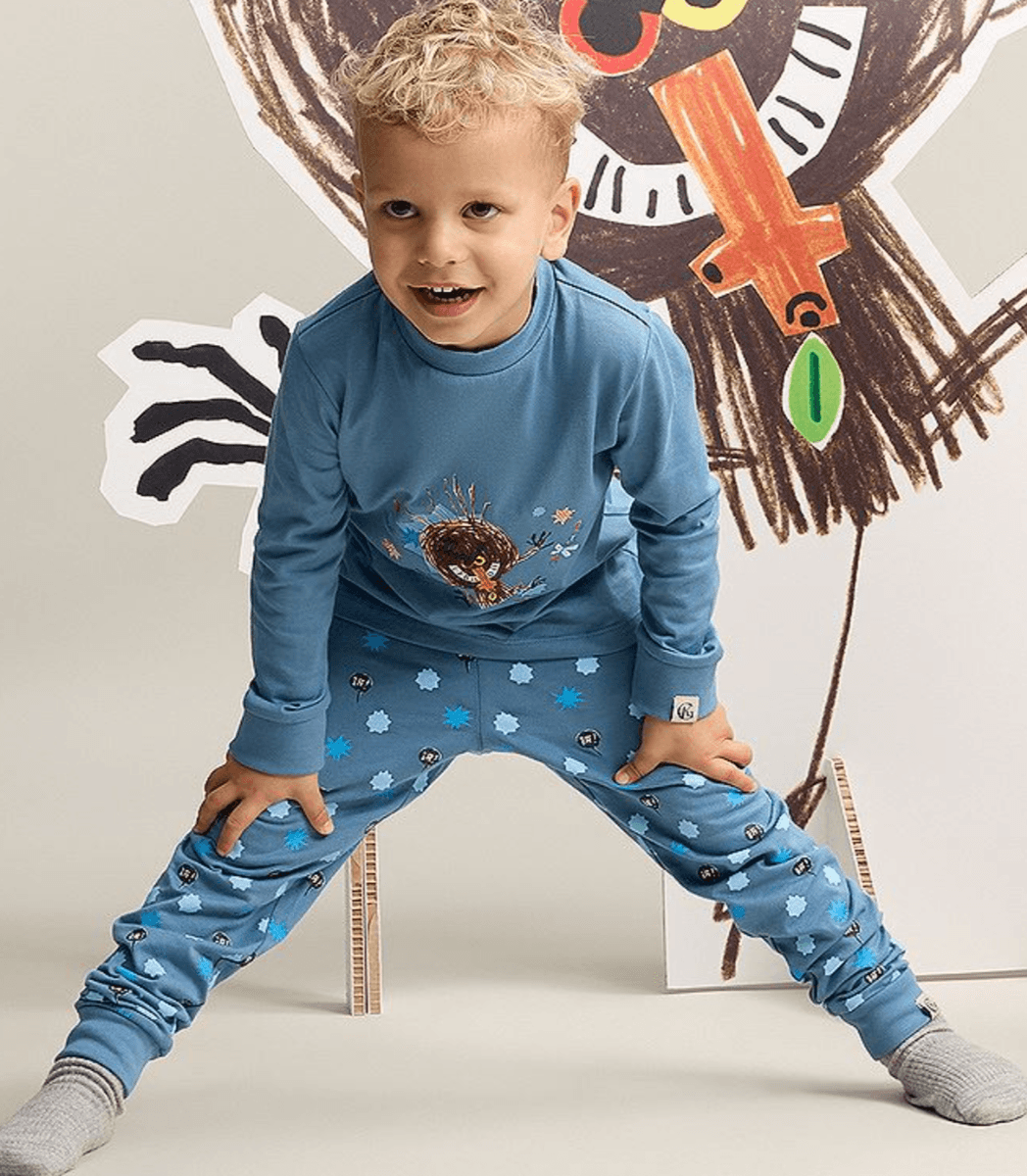 Gullkorn bukkene pysjamas fog blue